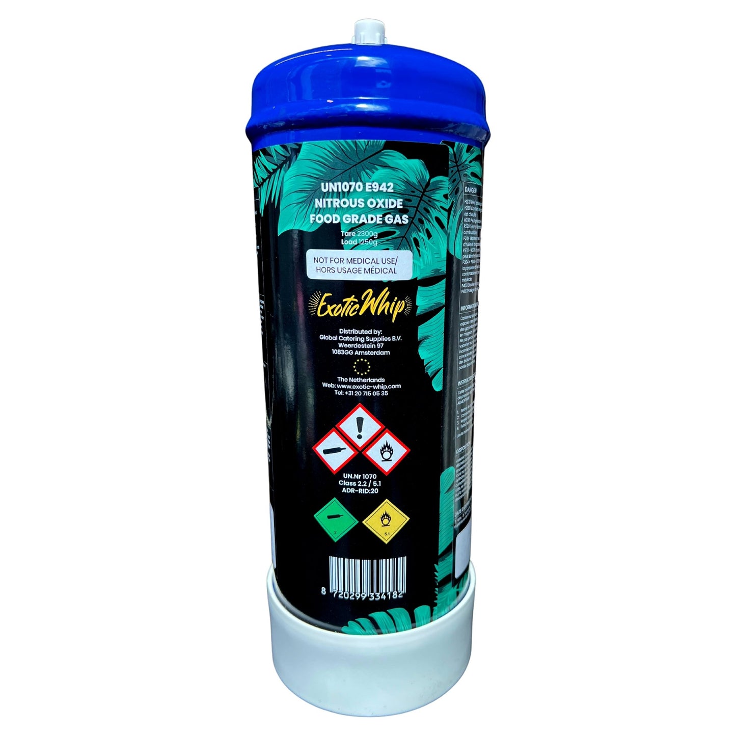 Exotic Whip Premium Lachgas - 1250 Gramm - Krasses Gas